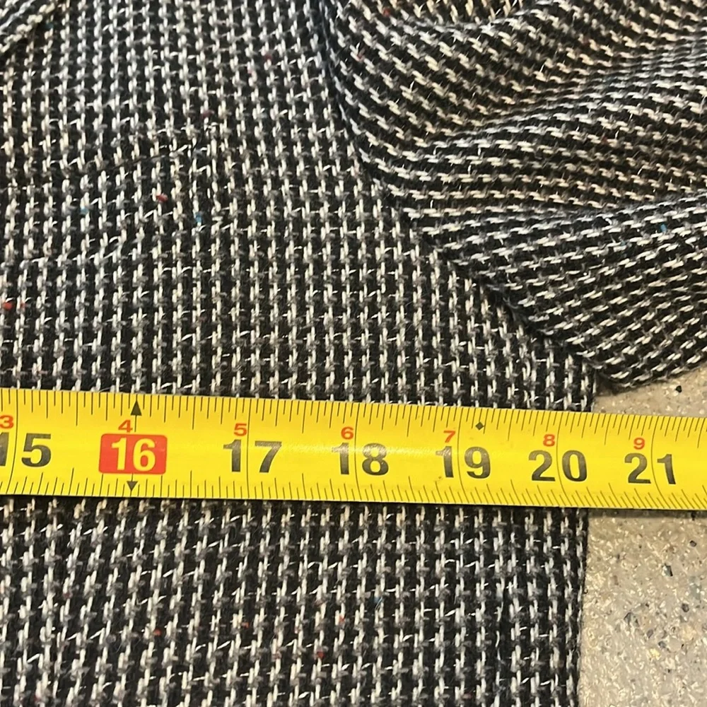 VINTAGE BANNER MENS TWEED BLAZER JACKET GRAY BLACK WHITE SIZE 40R